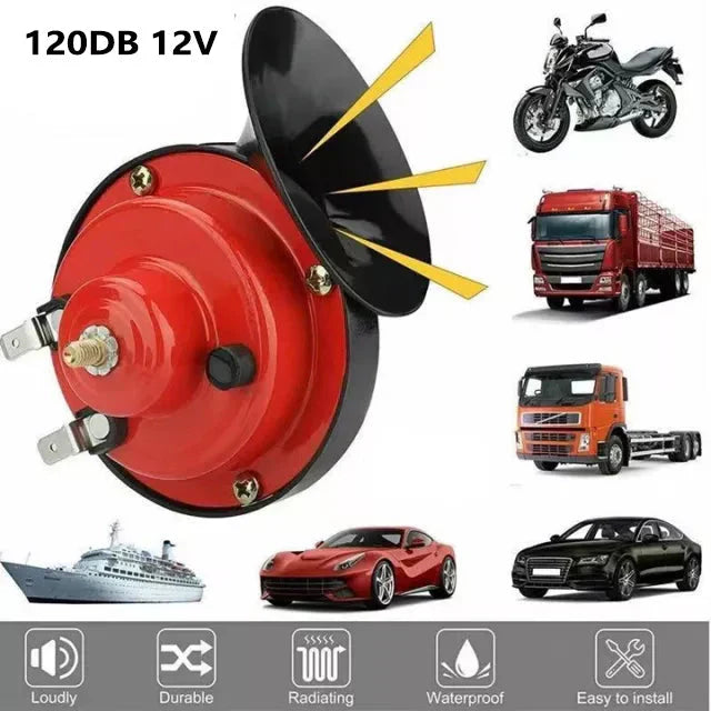 2 BOCINAS CARACOL DOBLE 12V AUTO MOTO CAMIÓN SONIDO DE ALTA POTENCIA