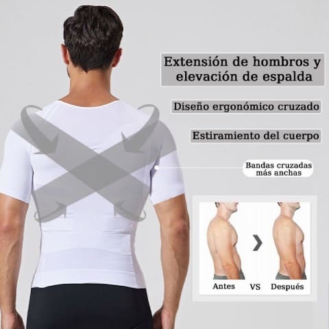 2 CAMISAS DE COMPRESIÓN PARA POSTURA MASCULINA