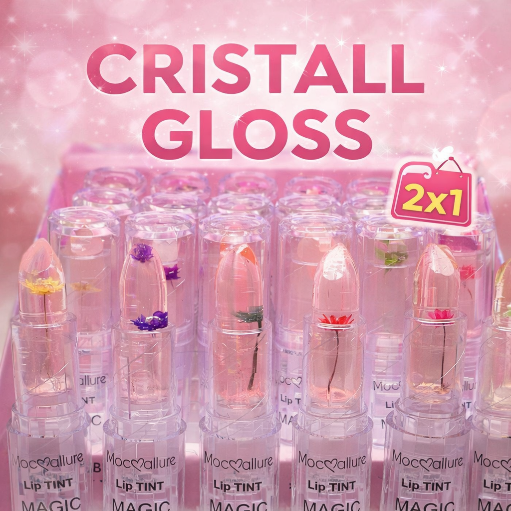 EL SECRETO DE LABIOS HIDRATADOS CRISTAL GLOSS PRINCESS KIT X2 LABIALES