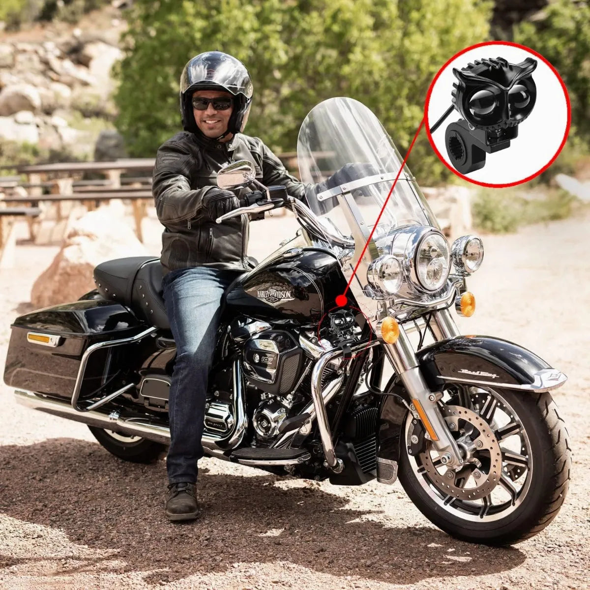 KIT X 2  BÚHO LED BICOLOR – LUZ EXPLORADORA PARA CARRO Y MOTO