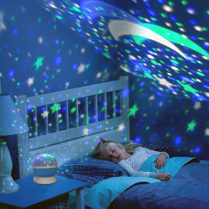 LÁMPARA ESTELAR GIRATORIA – LUCES MÁGICAS Y PROYECCIÓN DE ESTRELLAS
