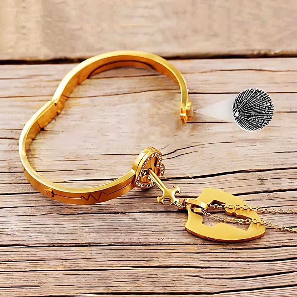 SET AMOR ETERNO: COLLAR + PULSERA CON PROYECCIÓN "TE AMO"