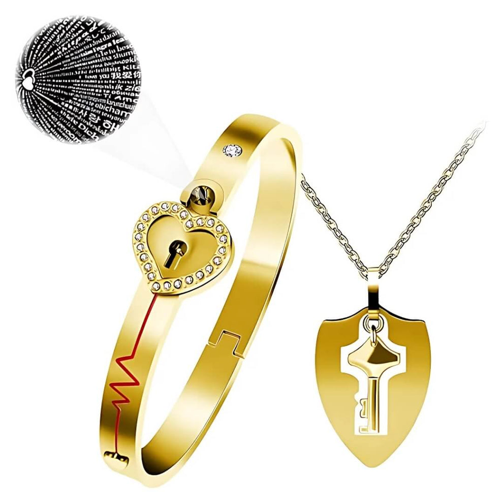 SET AMOR ETERNO: COLLAR + PULSERA CON PROYECCIÓN "TE AMO"
